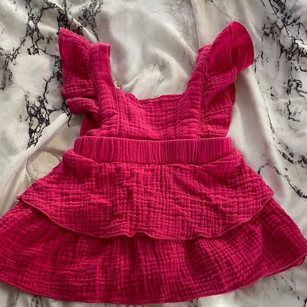 Pink Ruffled Kids Dress